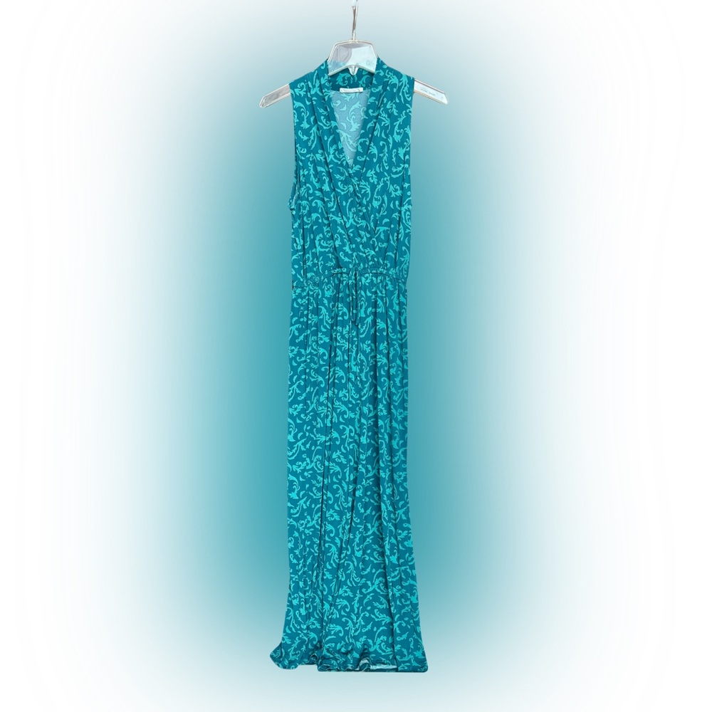 Amara Turquoise Knit Sleeveless Jumpsuit